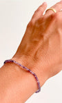 Pulseira de Ametista 2mm Multifacetada - Intuição, Conexão, Espiritualidade e Eleva a Vibração
