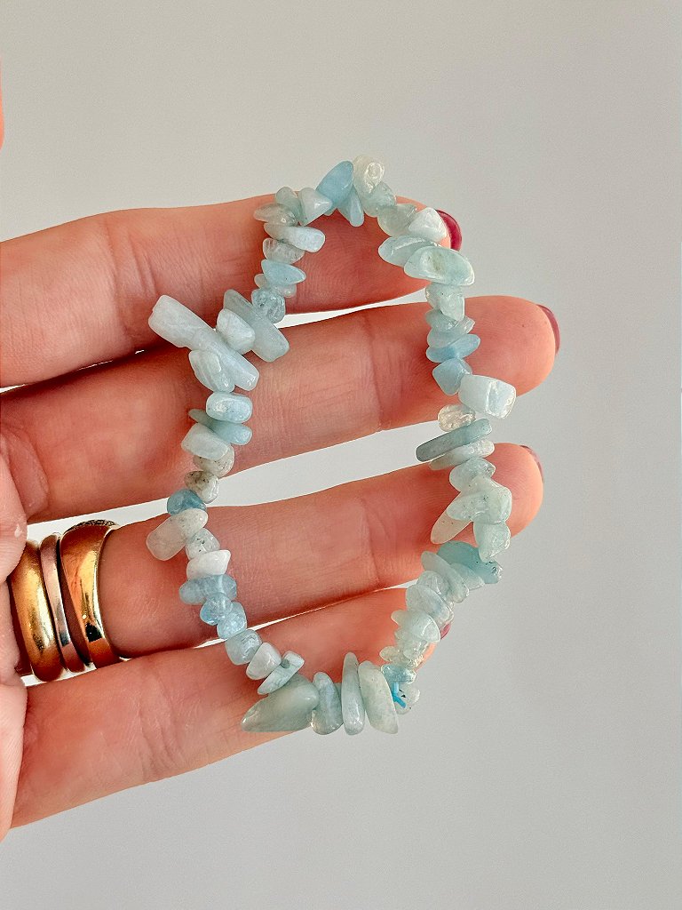 Conjunto Ansiedade, Medo e Agonia - Água Marinha, Larimar e Ametista Lilás