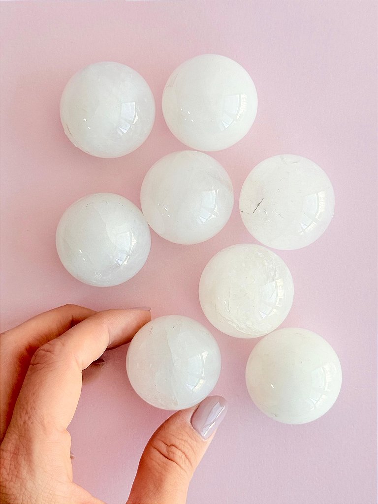 Esfera de Quartzo Branco Mini - Purificação, Paz Interior, Serenidade Emocional