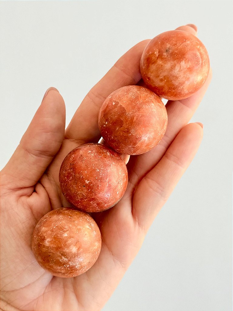 Esfera de Calcita Laranja Mini - Pedra da Alegria, vitalidade, Expressão