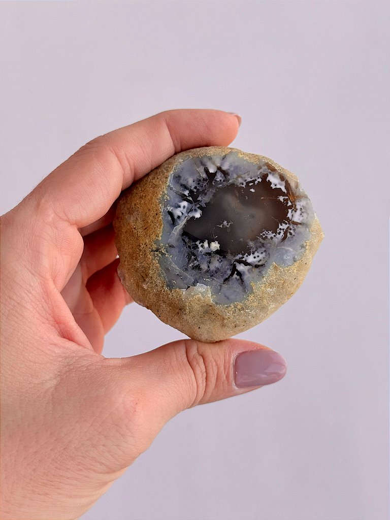 Geodo Olho Mágico Enhydro Mini - Mistérios Ocultos - Pedra da Sorte