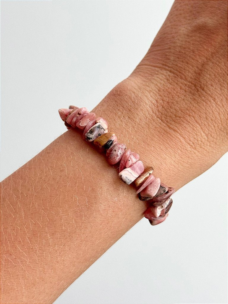 Pulseira de Rodocrosita - Libido, Segurança em Si, Beleza; Altruísmo; Melhora os Relacionamentos