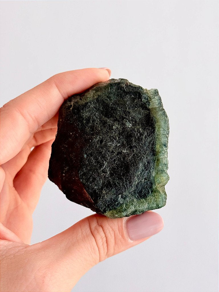 Turmalina Verde e Preta G - Imã de Prosperidade; Cura; Poder de Manifestação