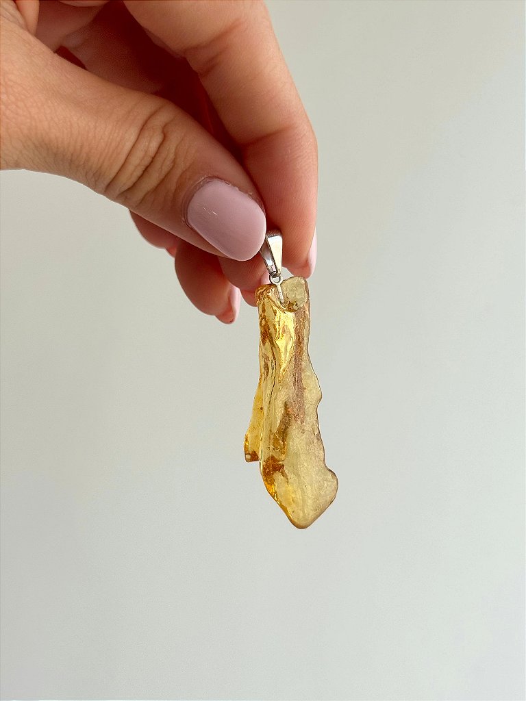Pingente de Âmbar Natural - Analgésico, Anti-inflamatório e Calmante Natural