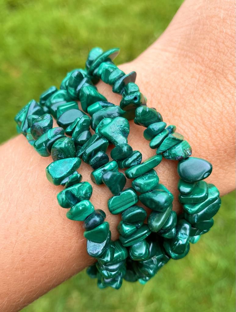 Pulseira de Malaquita - Beleza, Autenticidade, Saúde, Regeneração, Vitalidade