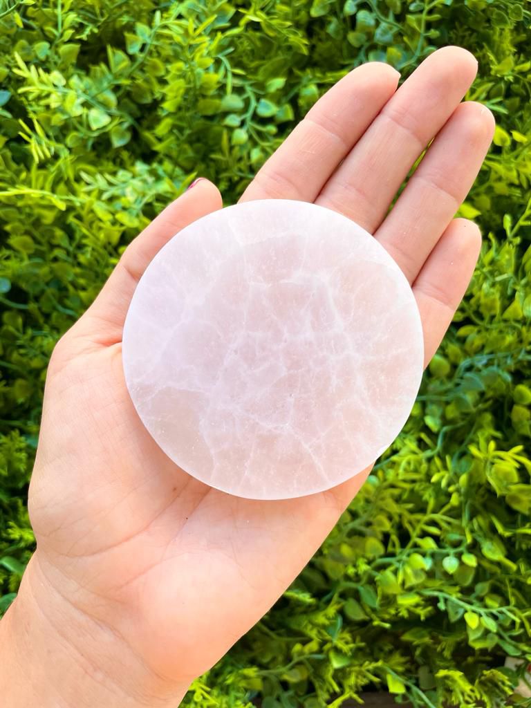 Selenita Porta Copo - Limpeza Energética; Paz de Espírito; Cansaço Mental e Dores