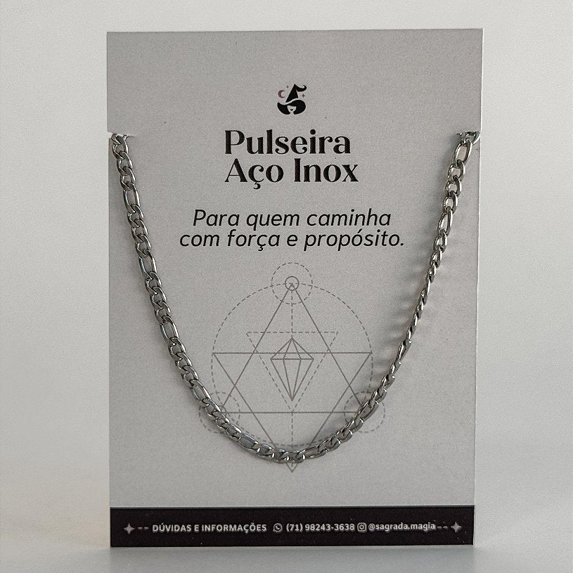Pulseira Masculina de Aço Inox