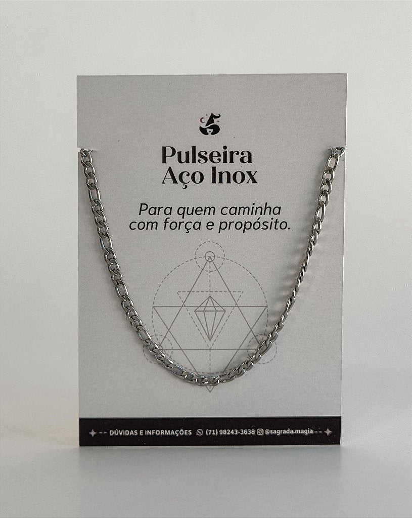 Pulseira Masculina de Aço Inox