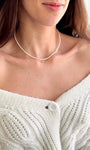Colar de Madre Pérola Redondo 2mm Inox - Amor Universal, Proteção e Riqueza