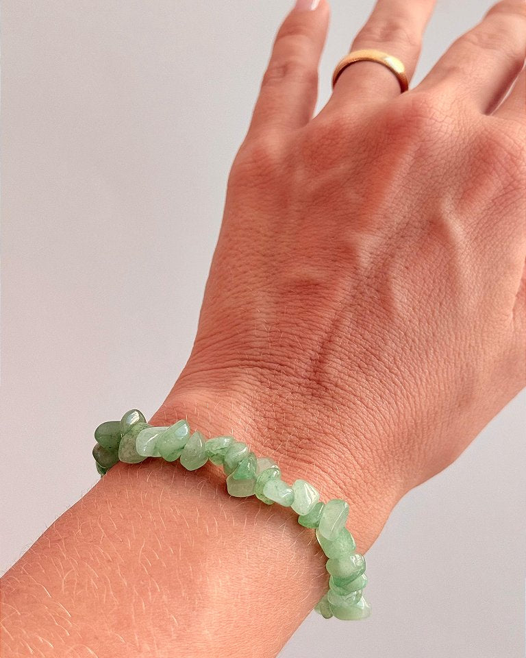 Pulseira de Quartzo Verde - Pedra da Saúde