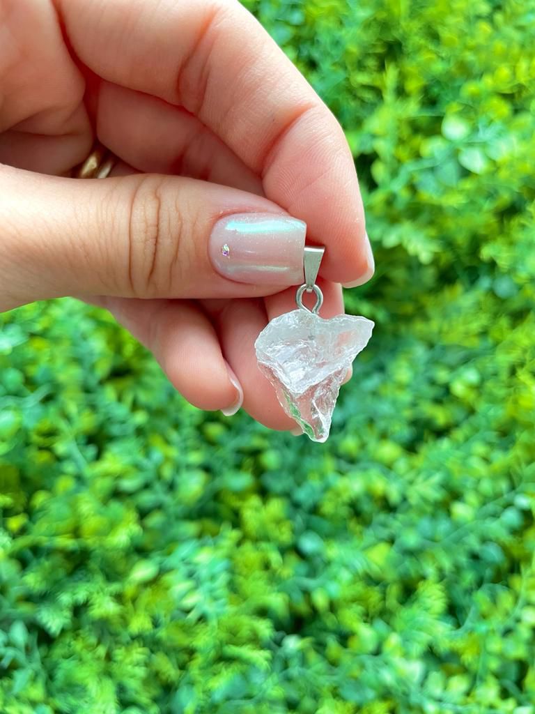 Pingente de Quartzo Cristal Bruto - Intensificador, Iluminação e Energização
