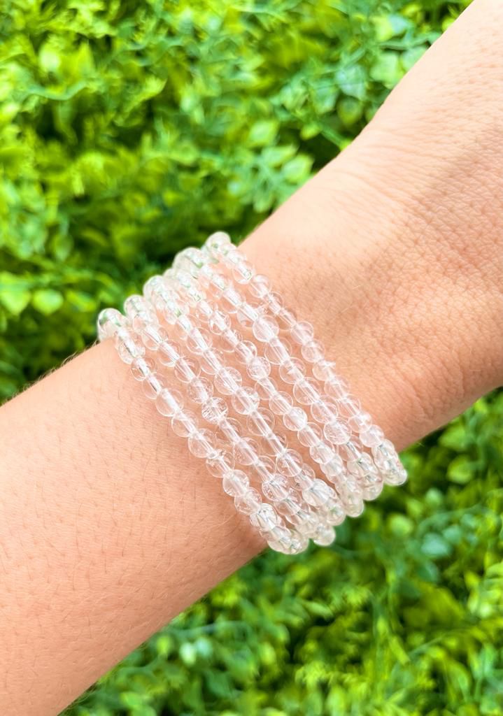 Pulseira de Quartzo Cristal 4mm - Intensificador, Iluminação e Energização