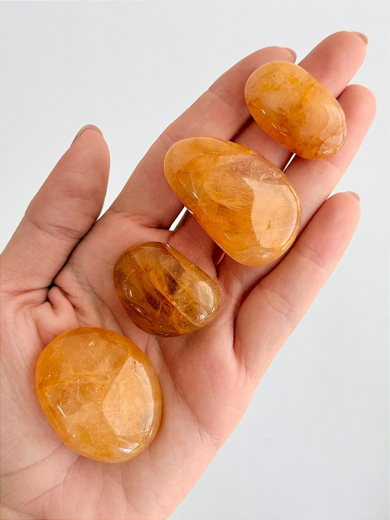 Quartzo Hematoide Amarelo - Vitalidade; Autenticidade; Dúvidas e Inseguranças; Ancoramento