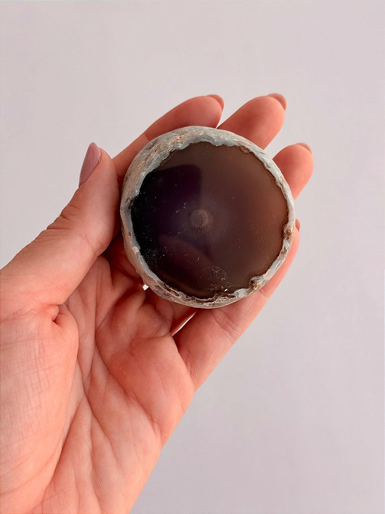 Geodo Olho Mágico Enhydro P - Mistérios Ocultos - Pedra da Sorte