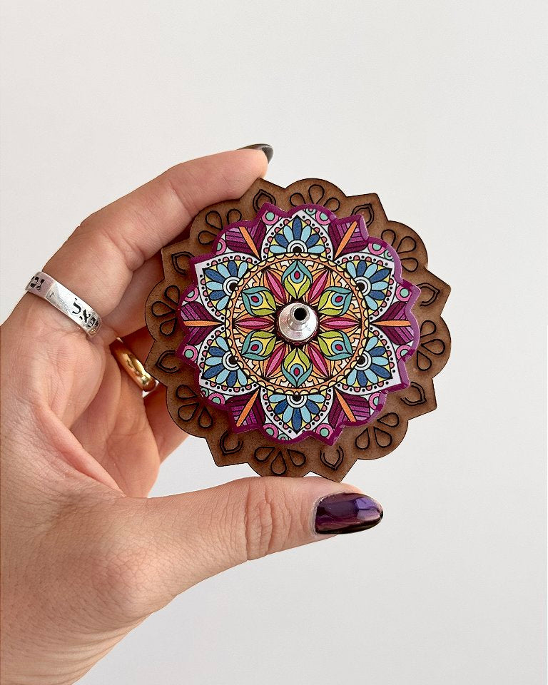 Incensário Mandala Colorida - Variações Disponíveis