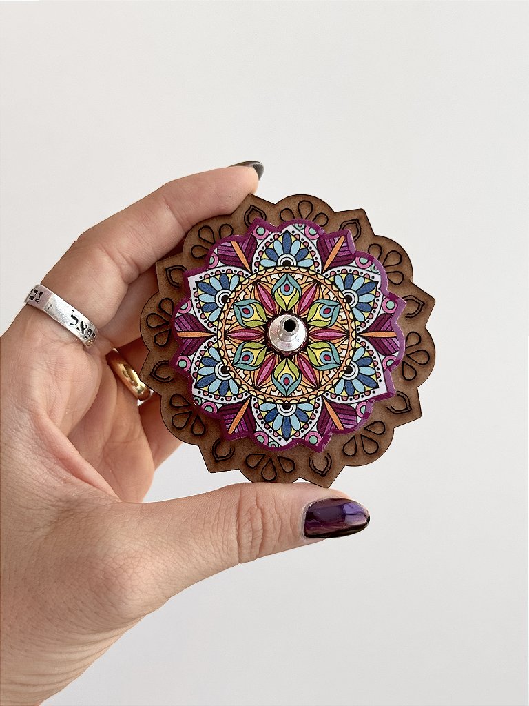 Incensário Mandala Colorida - Variações Disponíveis