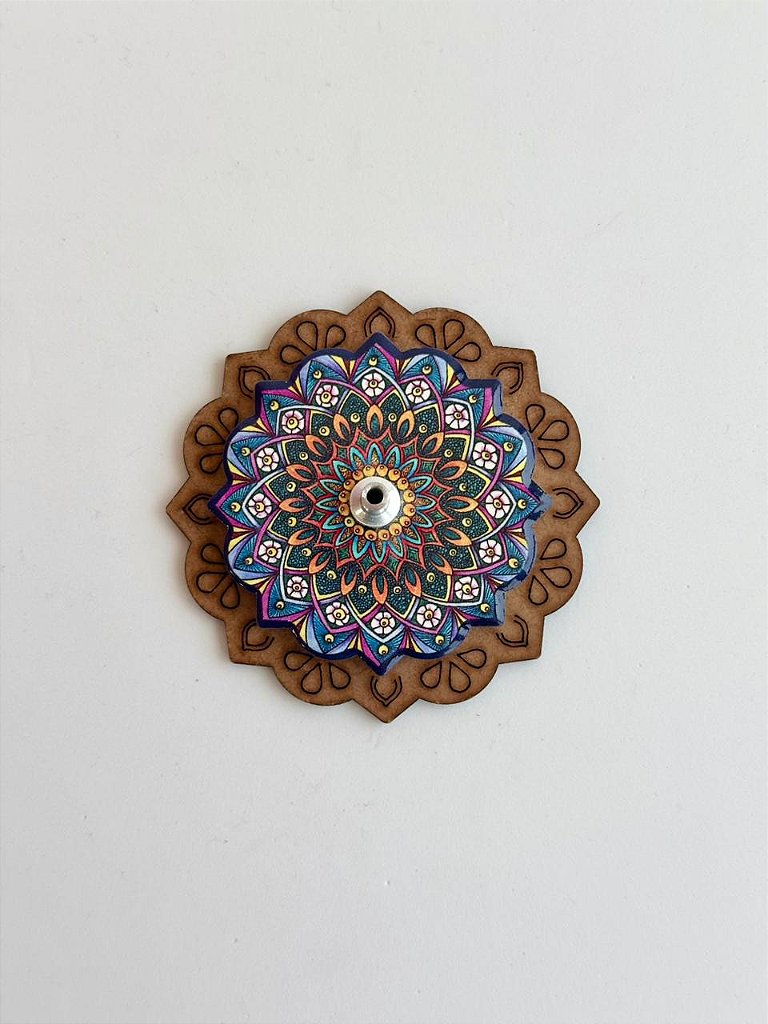 Incensário Mandala Colorida - Variações Disponíveis