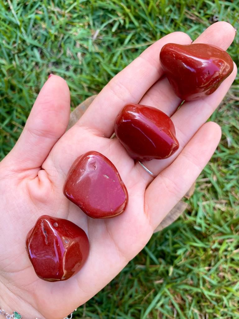 Jaspe Vermelho Rolado - Coragem, Atitude, Vitalidade e Saúde