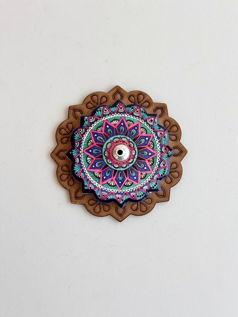 Incensário Mandala Colorida - Variações Disponíveis