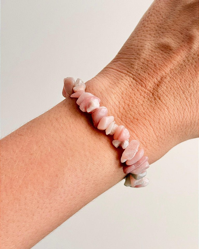 Pulseira de Opala Rosa - Poder sensitivo, Lidar com Emoções e Beleza Interior