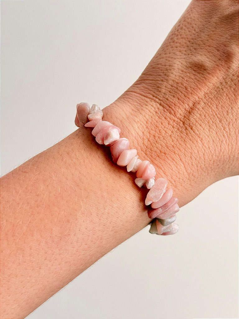 Pulseira de Opala Rosa - Poder sensitivo, Lidar com Emoções e Beleza Interior