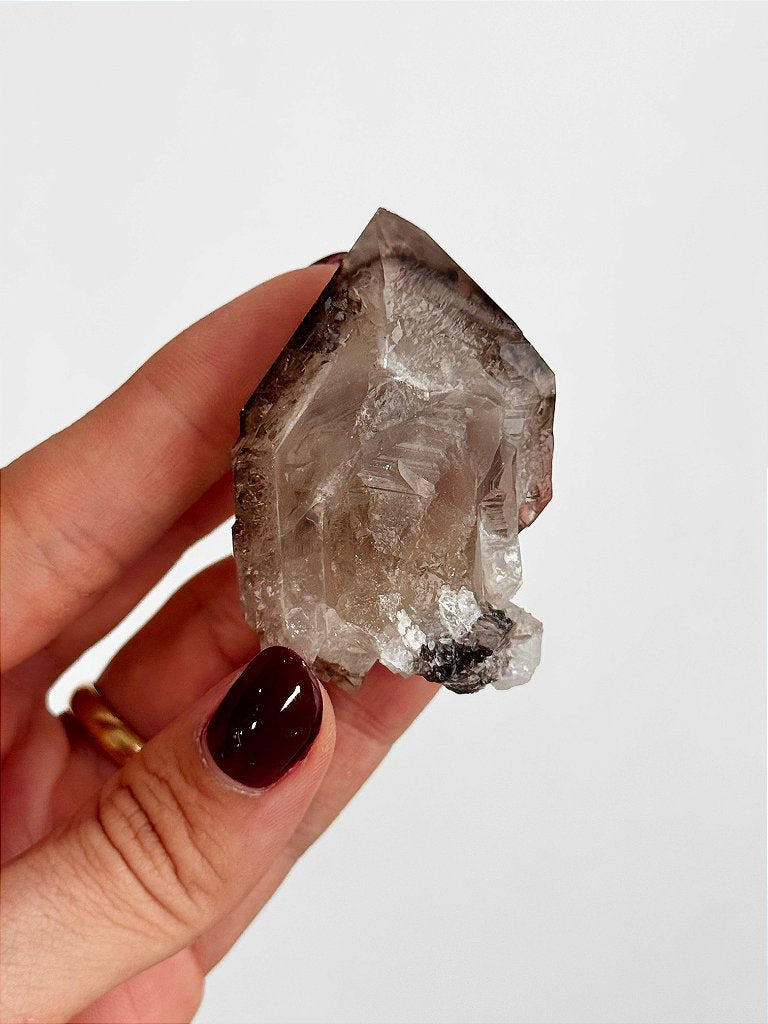 Cristal Elestial com Inclusão de Mica - Cristal Mestre - Desapego, Desobsessão, Autoconhecimento, Mudanças e Medos