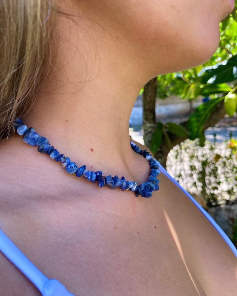 Choker de Sodalita - Direcionamento, Clareza Mental, Decisões, Discernimento