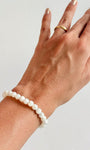 Pulseira de Madre Pérola Redonda 6mm - Amor Incondicional, Riqueza, Beleza, Proteção e Pensamentos de Paz