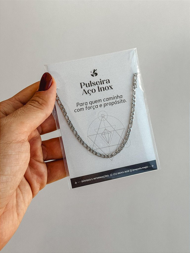 Pulseira Masculina de Aço Inox