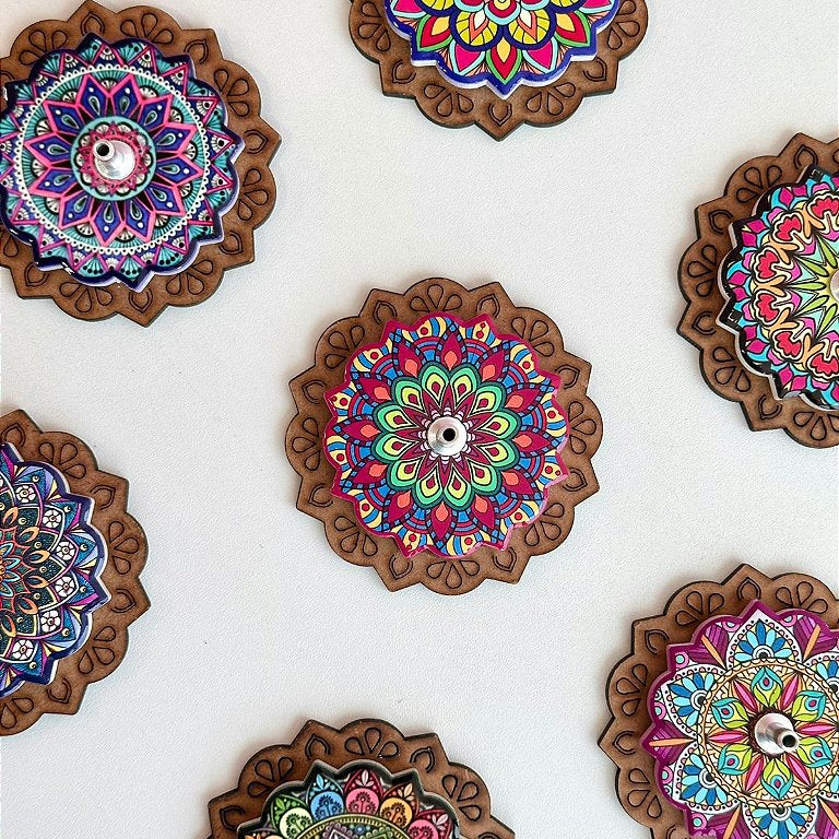 Incensário Mandala Colorida - Variações Disponíveis