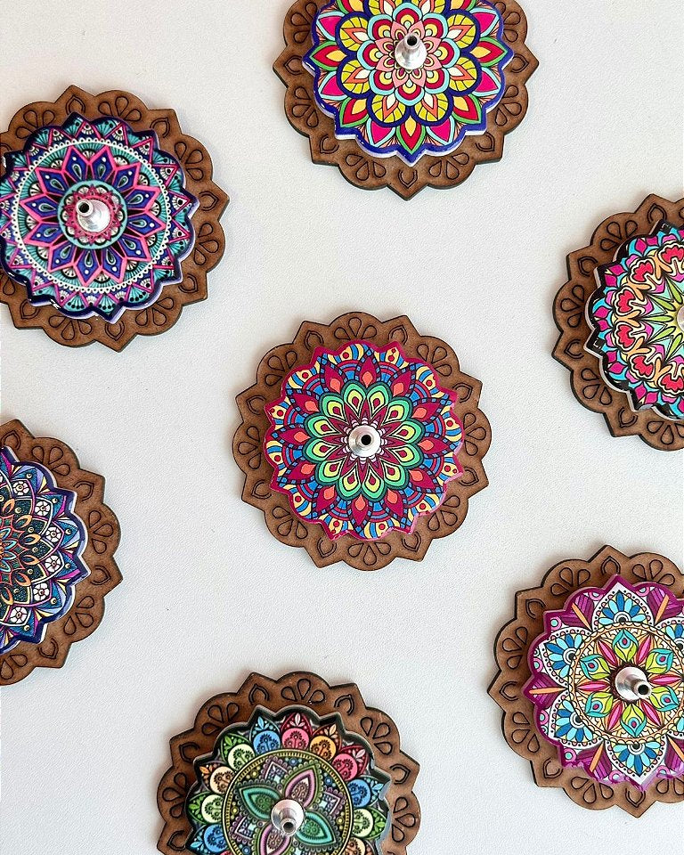 Incensário Mandala Colorida - Variações Disponíveis