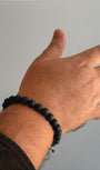 Pulseira de Lava Vulcânica 8mm Regulável - Resiliência, Força e Autossabotagem