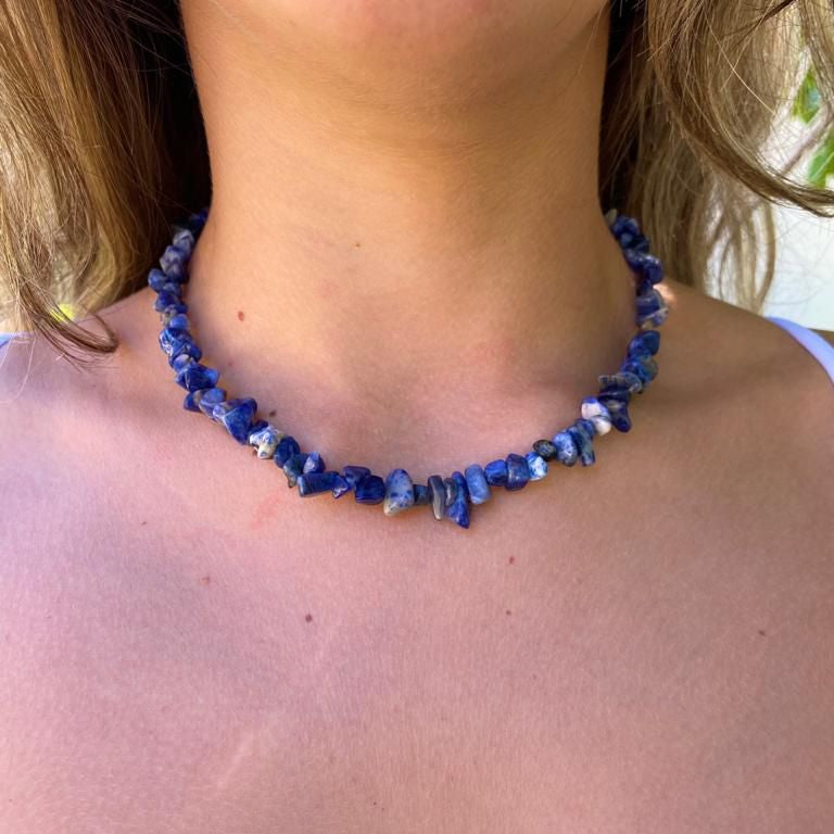 Choker de Sodalita - Direcionamento, Clareza Mental, Decisões, Discernimento