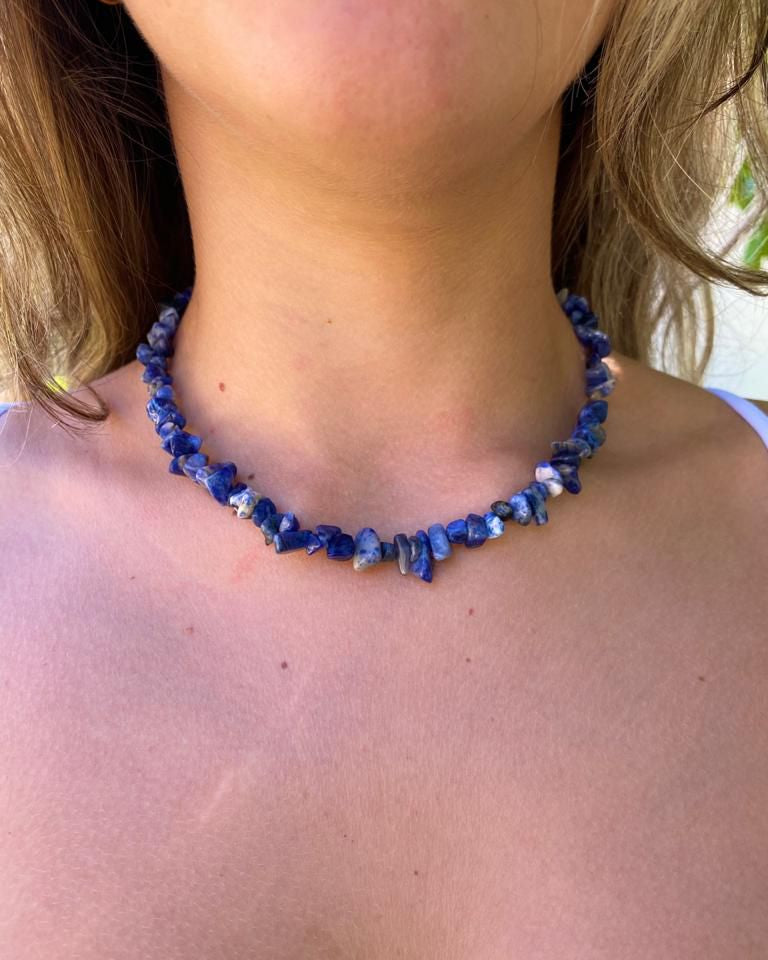 Choker de Sodalita - Direcionamento, Clareza Mental, Decisões, Discernimento