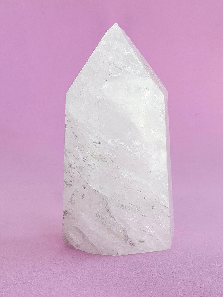 Ponta de Quartzo Cristal - Peça Única - PQCRIS04 890g - Intensificador, Iluminação e Energização