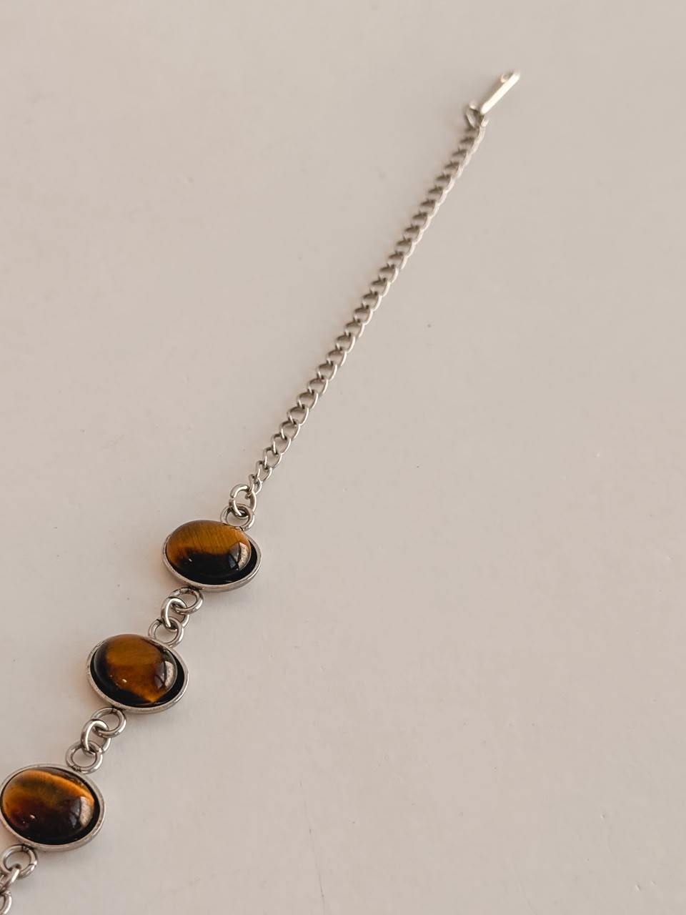 Pulseira Espelho Mágico de Olho de Tigre em Aço Inox - Contra Inveja e Olhado; Autoconfiança; Coragem e Determinação