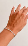 Pulseira de Água Marinha 2mm Multifacetada - Pedra da Ansiedade, Desfaz Confusões, Protege os Pensamentos