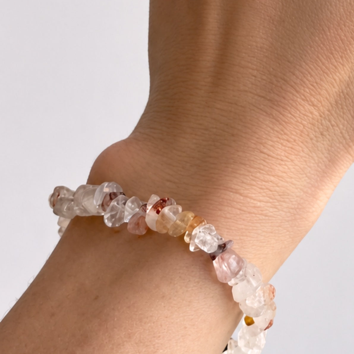 Pulseira de Quartzo Hematoide - Vitalidade; Autenticidade; Dúvidas e Inseguranças; Ancoramento