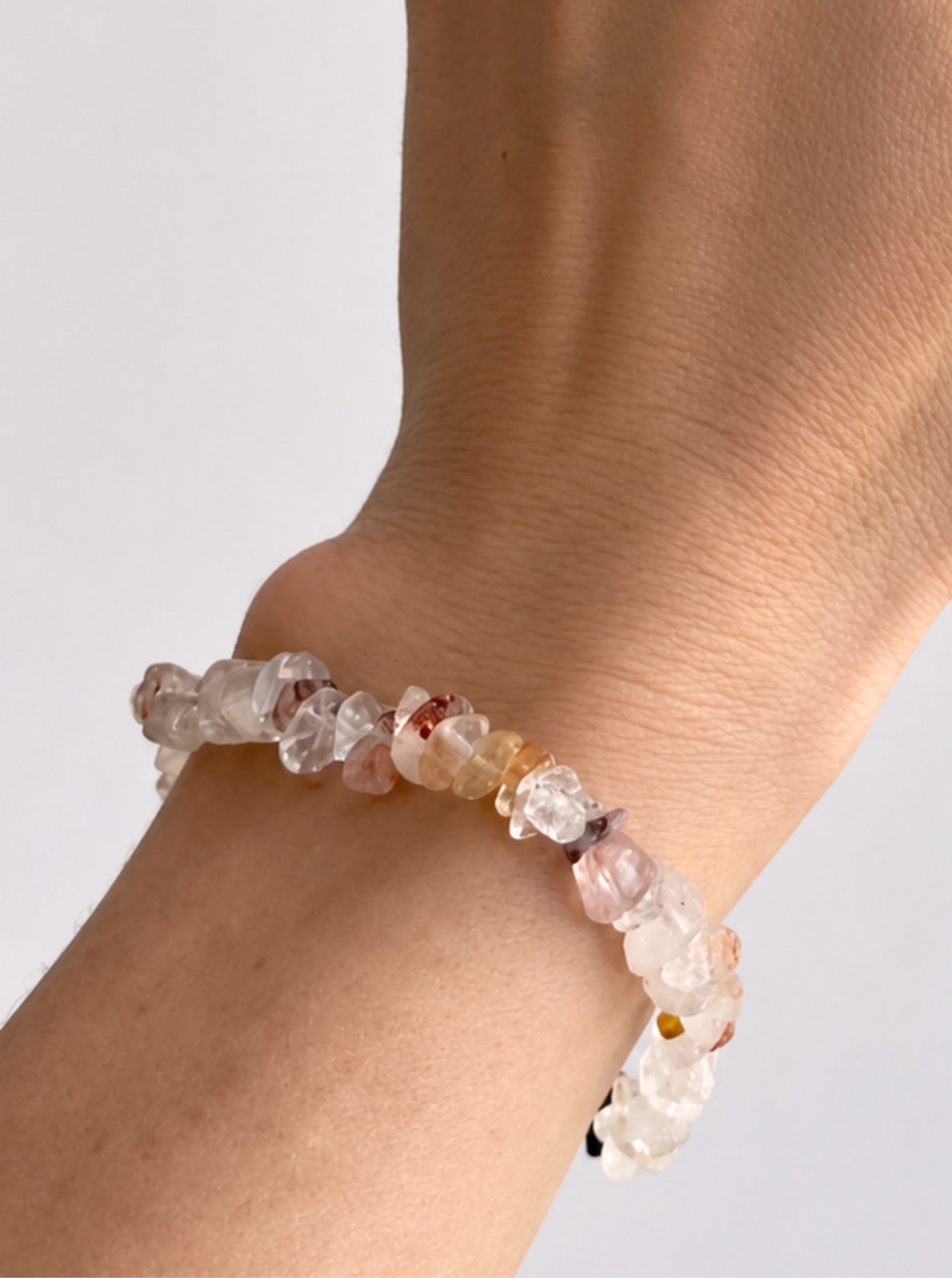 Pulseira de Quartzo Hematoide - Vitalidade; Autenticidade; Dúvidas e Inseguranças; Ancoramento