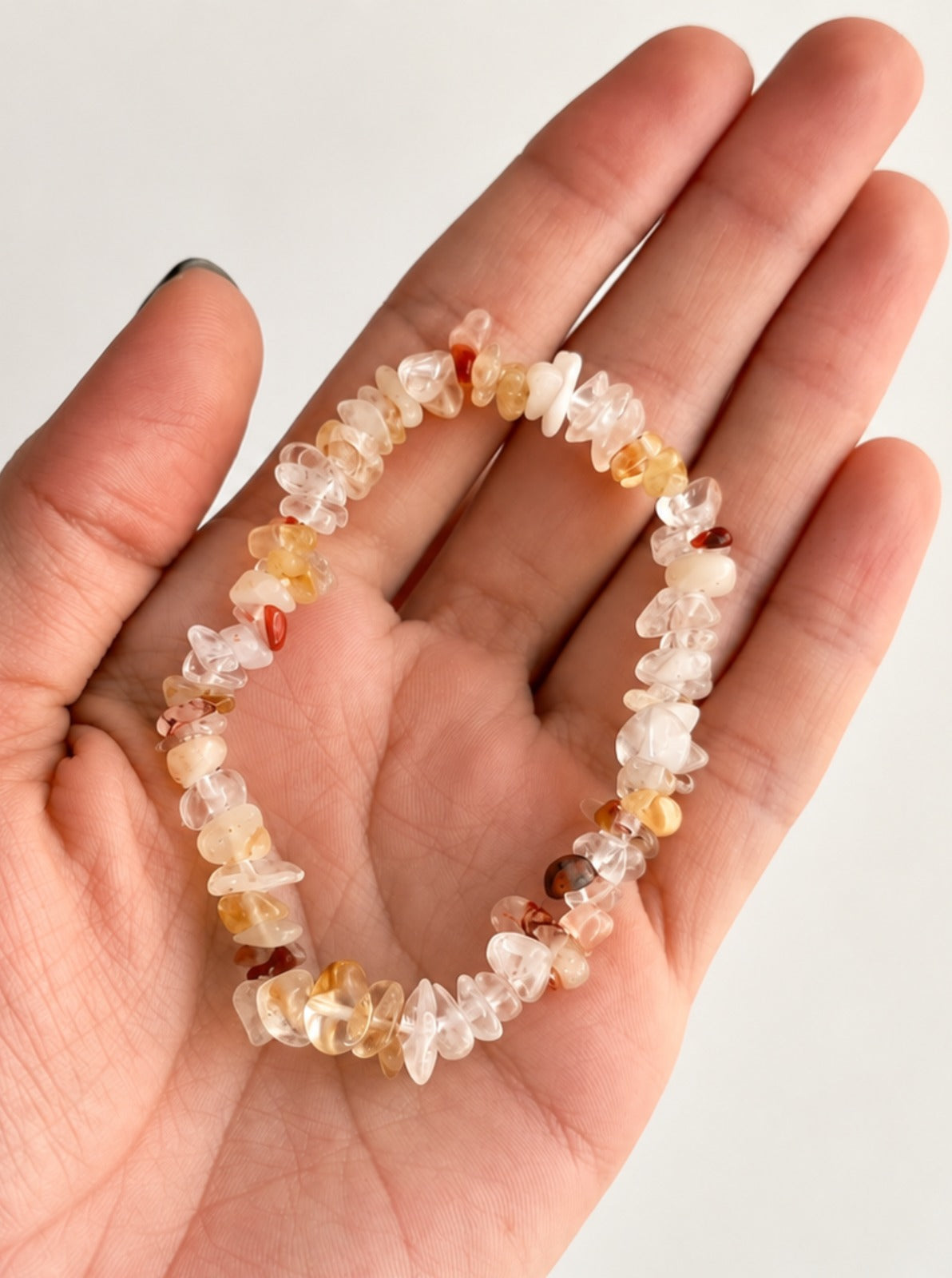 Pulseira de Quartzo Hematoide - Vitalidade; Autenticidade; Dúvidas e Inseguranças; Ancoramento