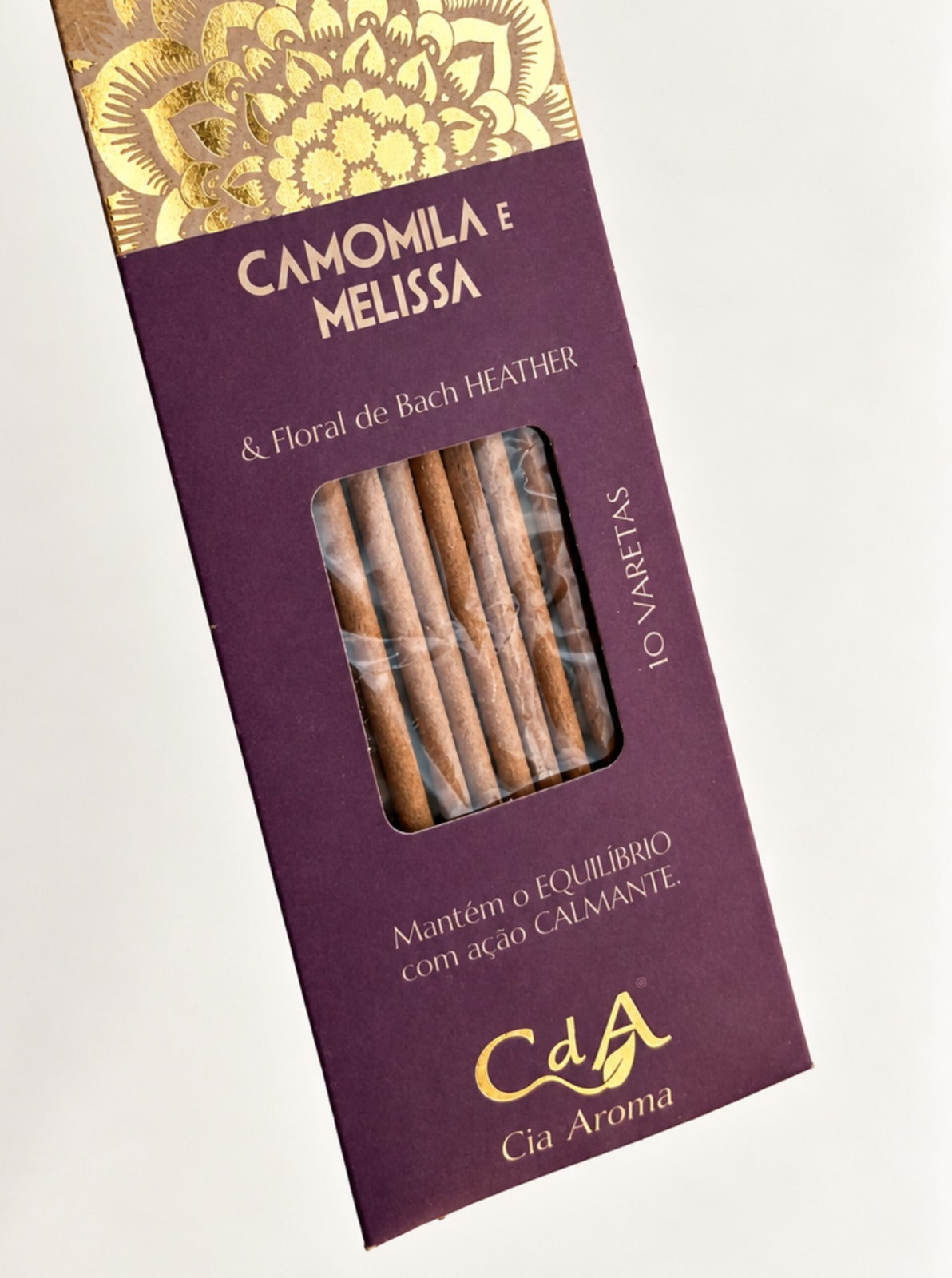 Incenso Natural Cia de Aroma - Camomila e Melissa - Calma e Equilíbrio