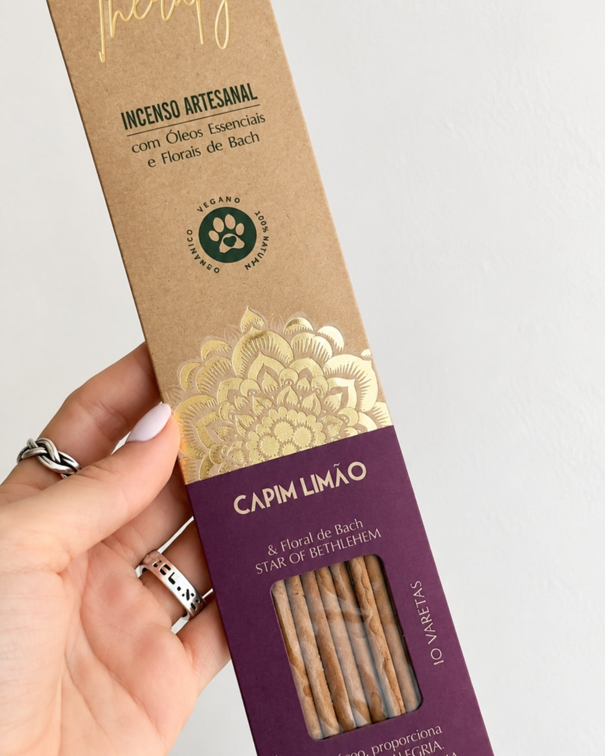 Incenso Natural Cia de Aroma - Capim Limão - Alegria, Autoestima e Confiança