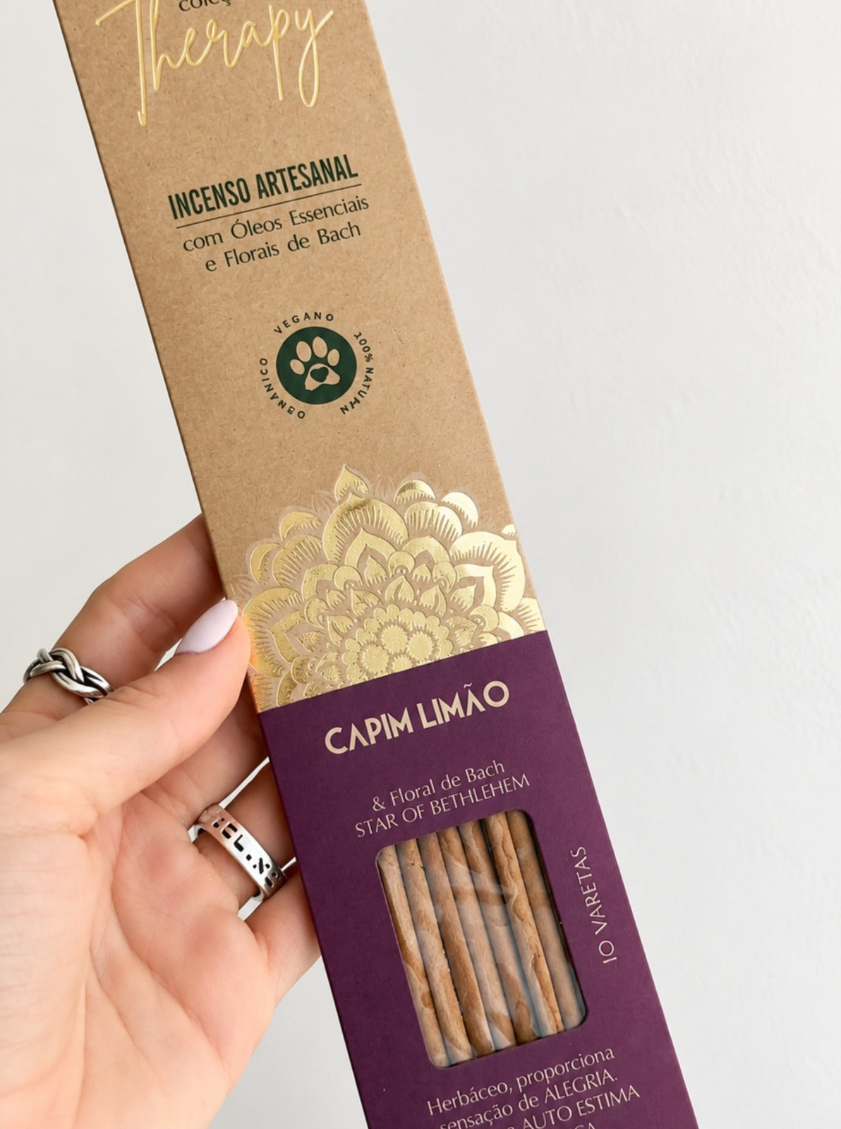 Incenso Natural Cia de Aroma - Capim Limão - Alegria, Autoestima e Confiança