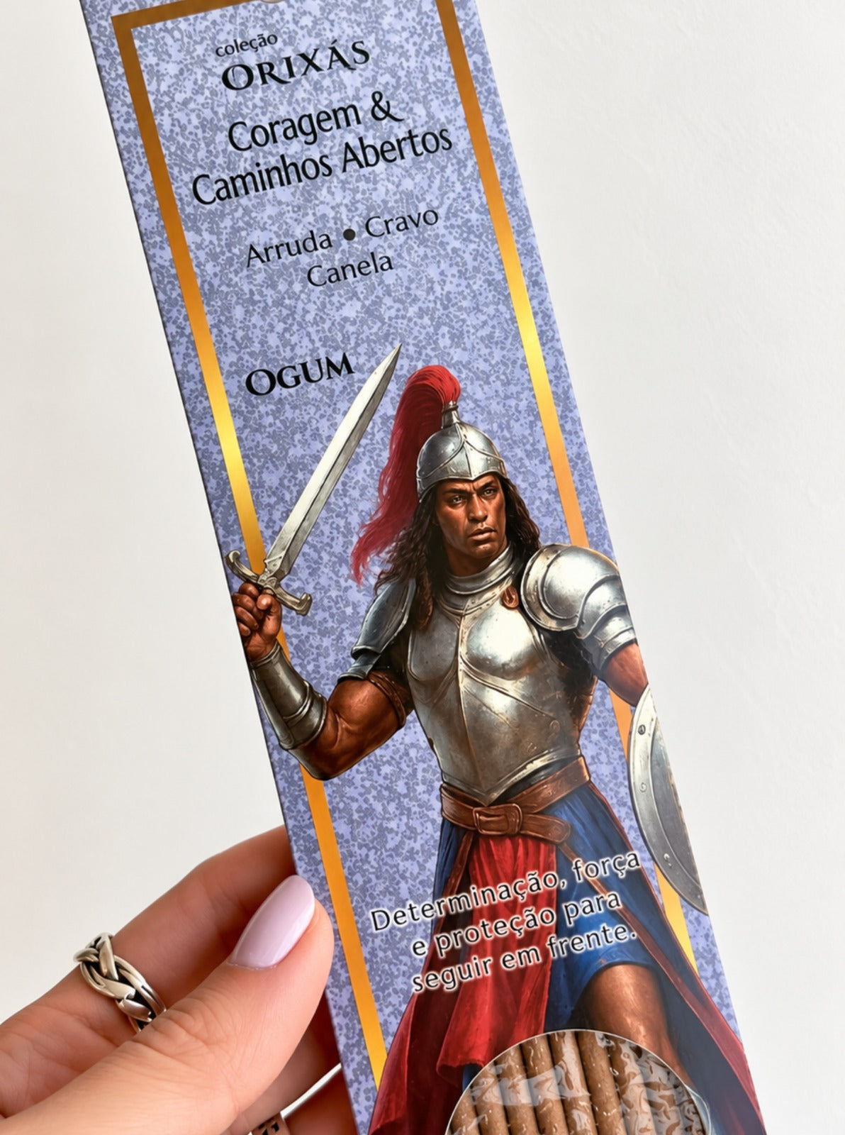 Incenso Natural Cia de Aroma Orixás - Ogum - Determinação, Força e Proteção - Arruda, Cravo e Canela