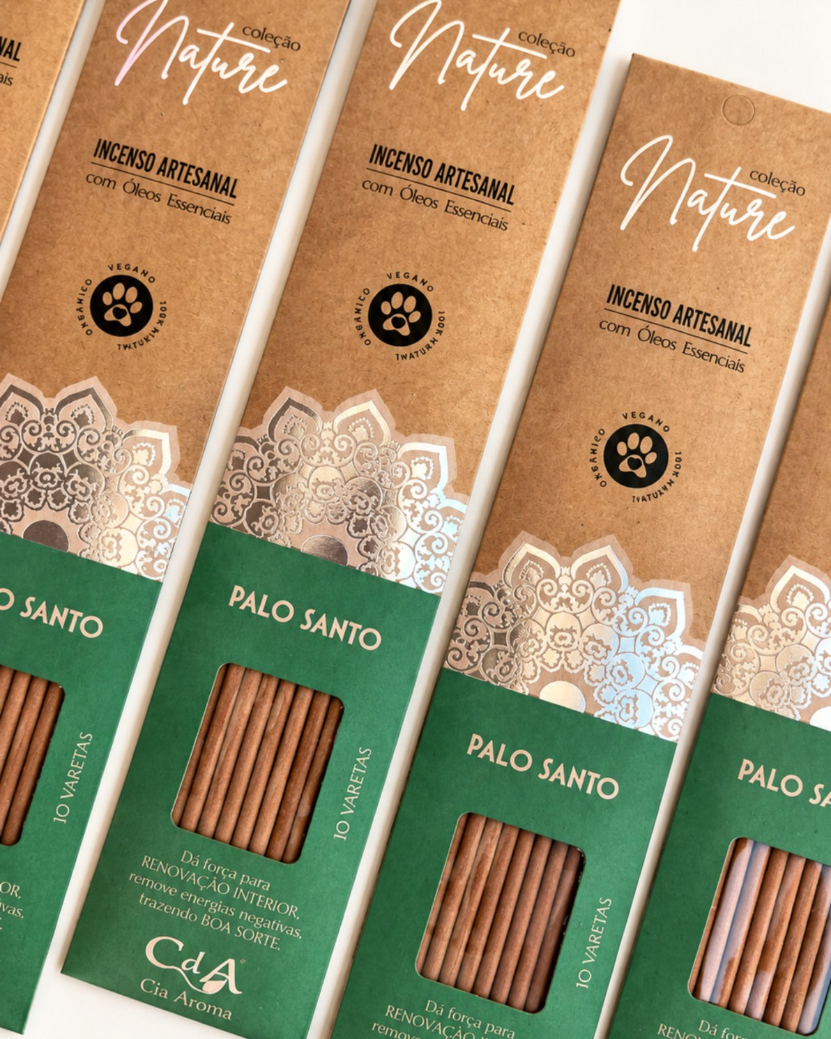 Incenso Natural Cia de Aroma - Palo Santo - Renovação, Remove Energias Negativas e Traz Boa Sorte
