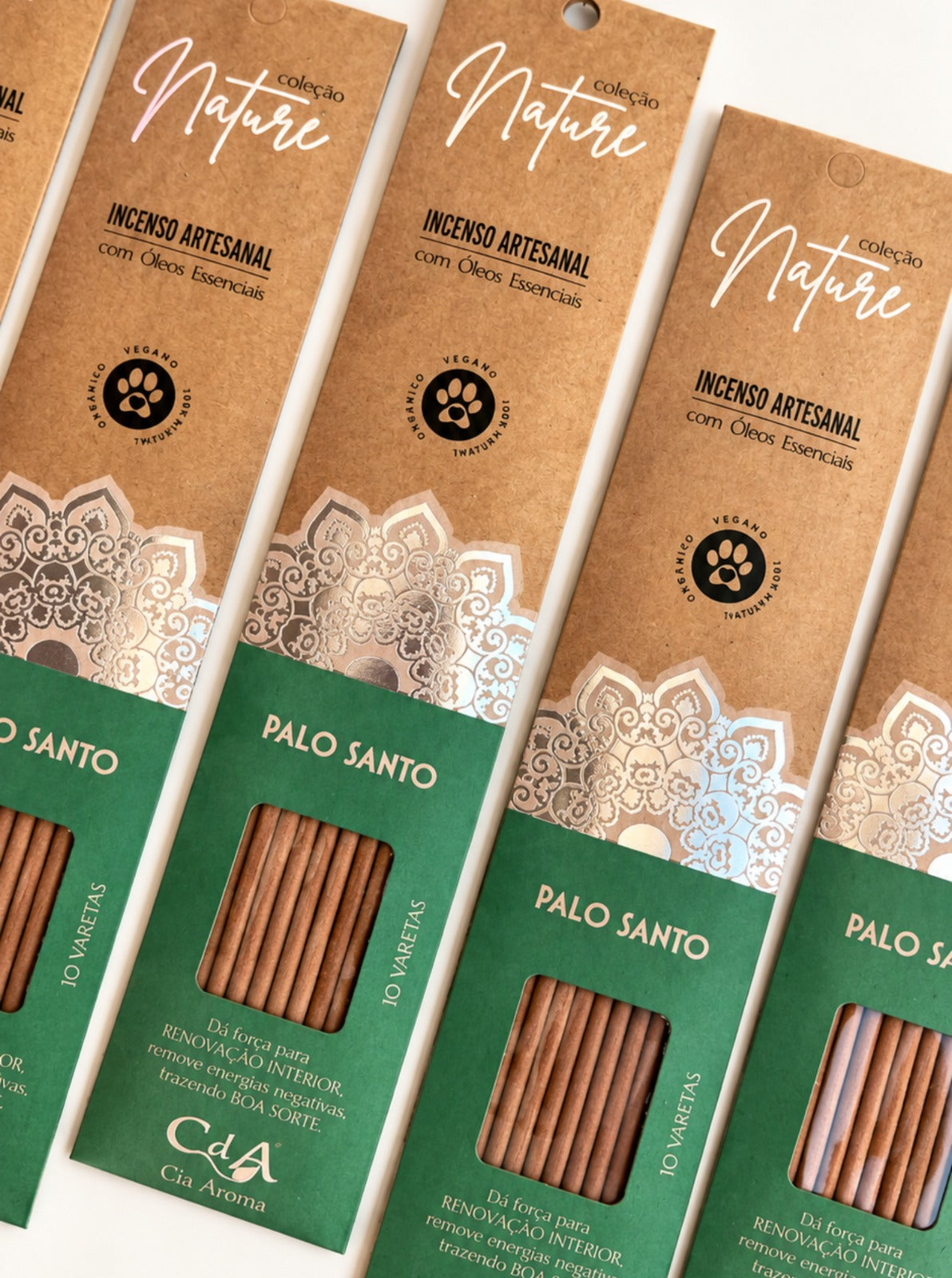 Incenso Natural Cia de Aroma - Palo Santo - Renovação, Remove Energias Negativas e Traz Boa Sorte