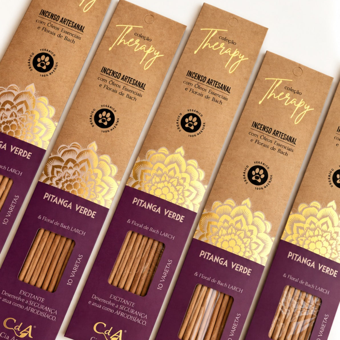 Incenso Natural Cia de Aroma - Pitanga - Estimulante, Confiança e Afrodisíaco