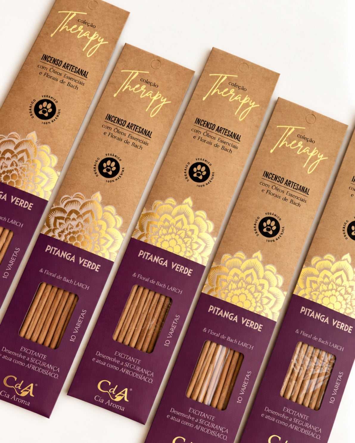 Incenso Natural Cia de Aroma - Pitanga - Estimulante, Confiança e Afrodisíaco