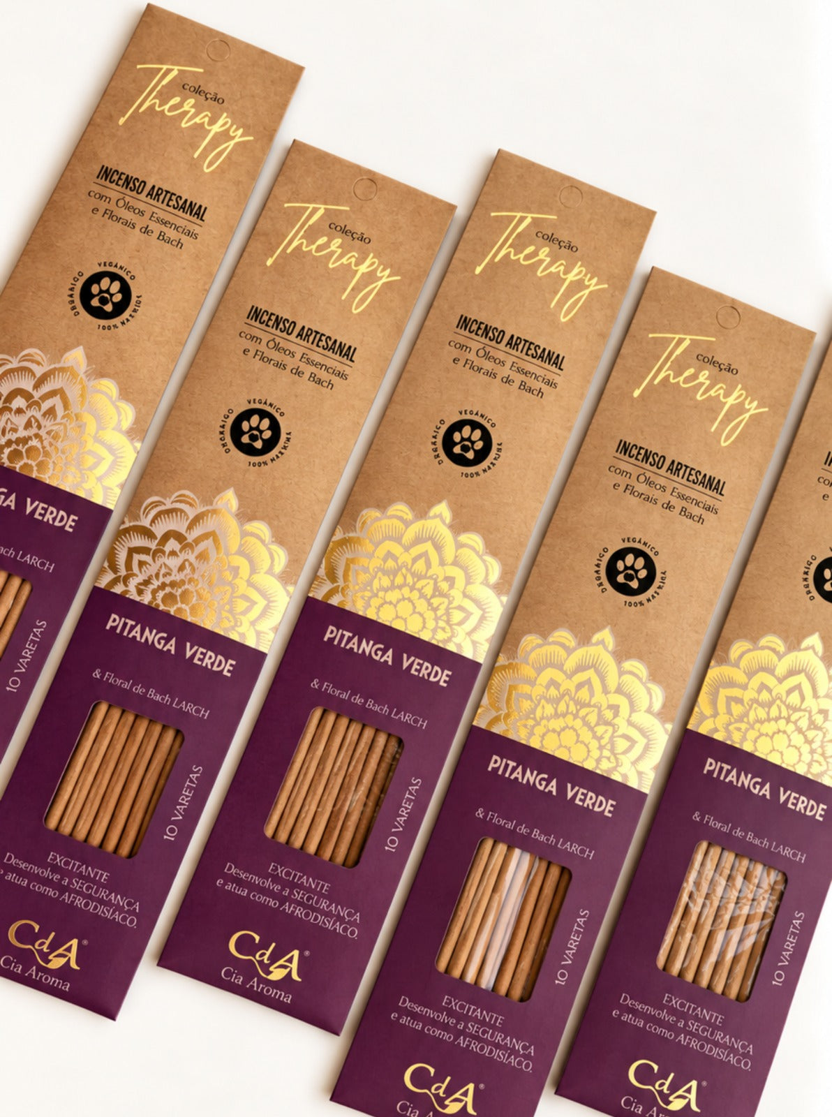 Incenso Natural Cia de Aroma - Pitanga - Estimulante, Confiança e Afrodisíaco
