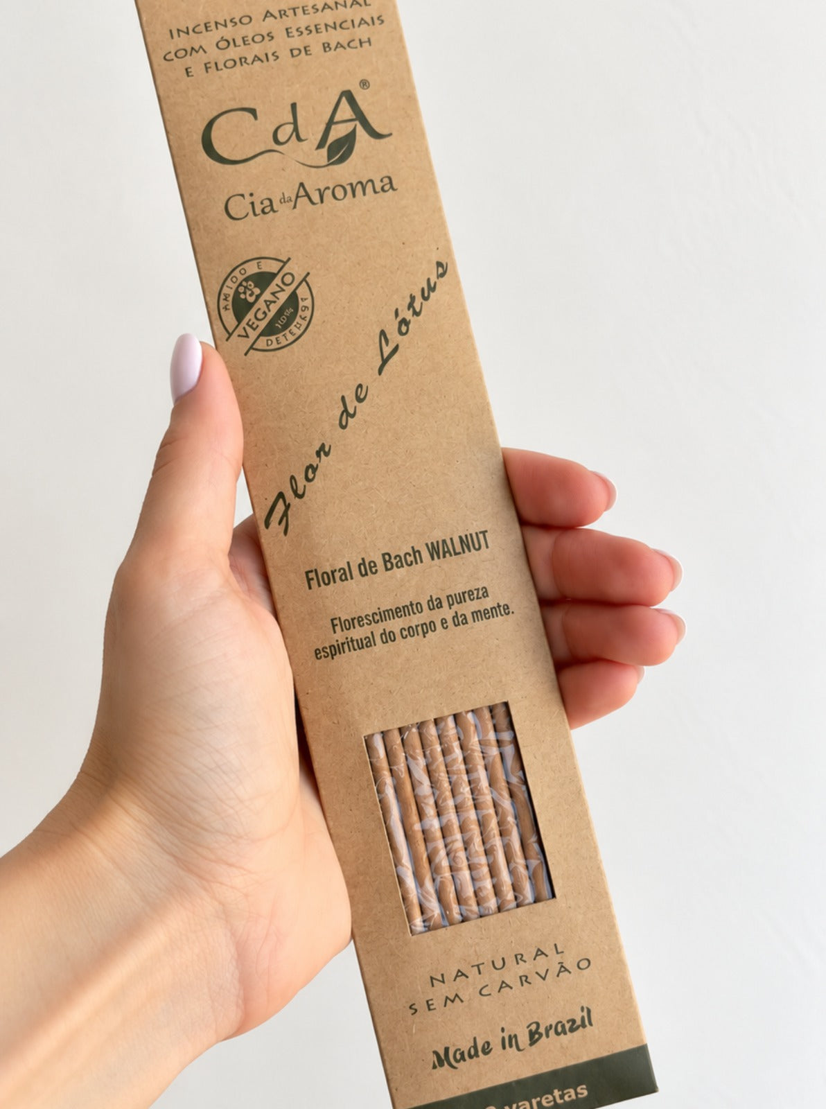 Incenso Natural Cia de Aroma - Flor de Lótus - Florescimento da Pureza Espiritual do Corpo e da Mente